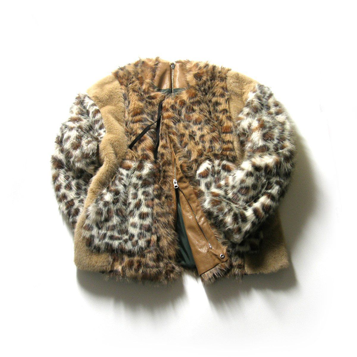 新品】 etsinta ／ エシンタ ブロッキングファー ジャケット ZIPコート