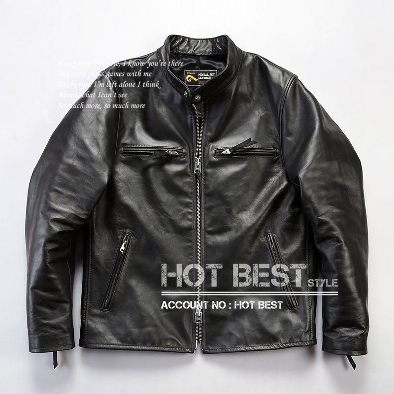 1.1mm ホースハイド 50 s J-100タイプ シングルライダース レザージャケット タンニンなめし 馬革