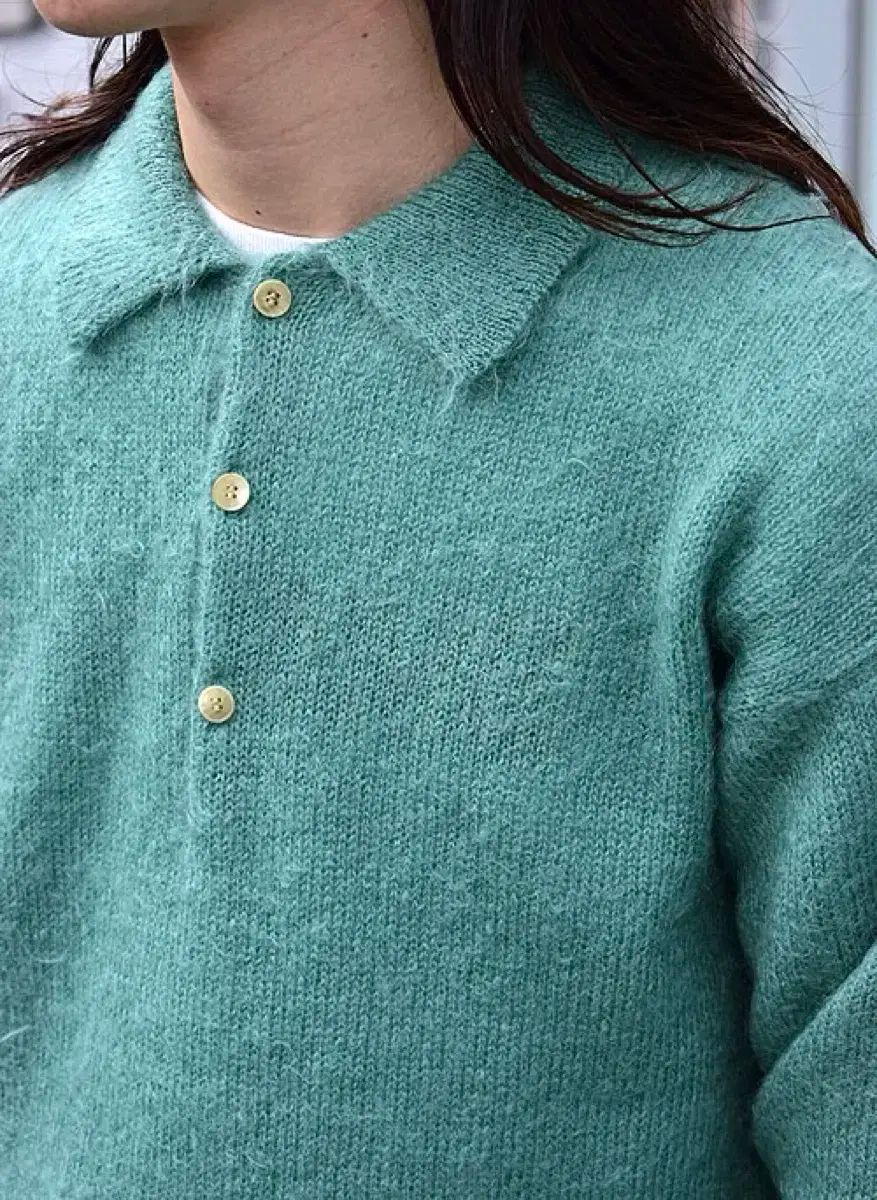 AURALEE オーラリー スーパーキッド モヘア ニット セーター ヒスイ 緑 5 サイズ