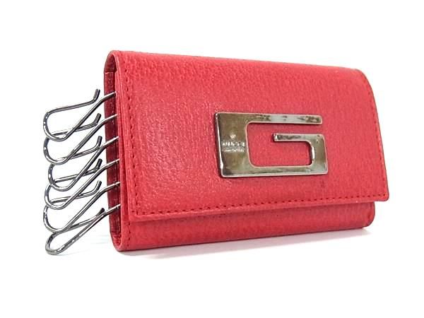 GUCCI グッチ 033 3731 0859 レザー 6連 キーケース 鍵入れ レディース レッド系 FK3115