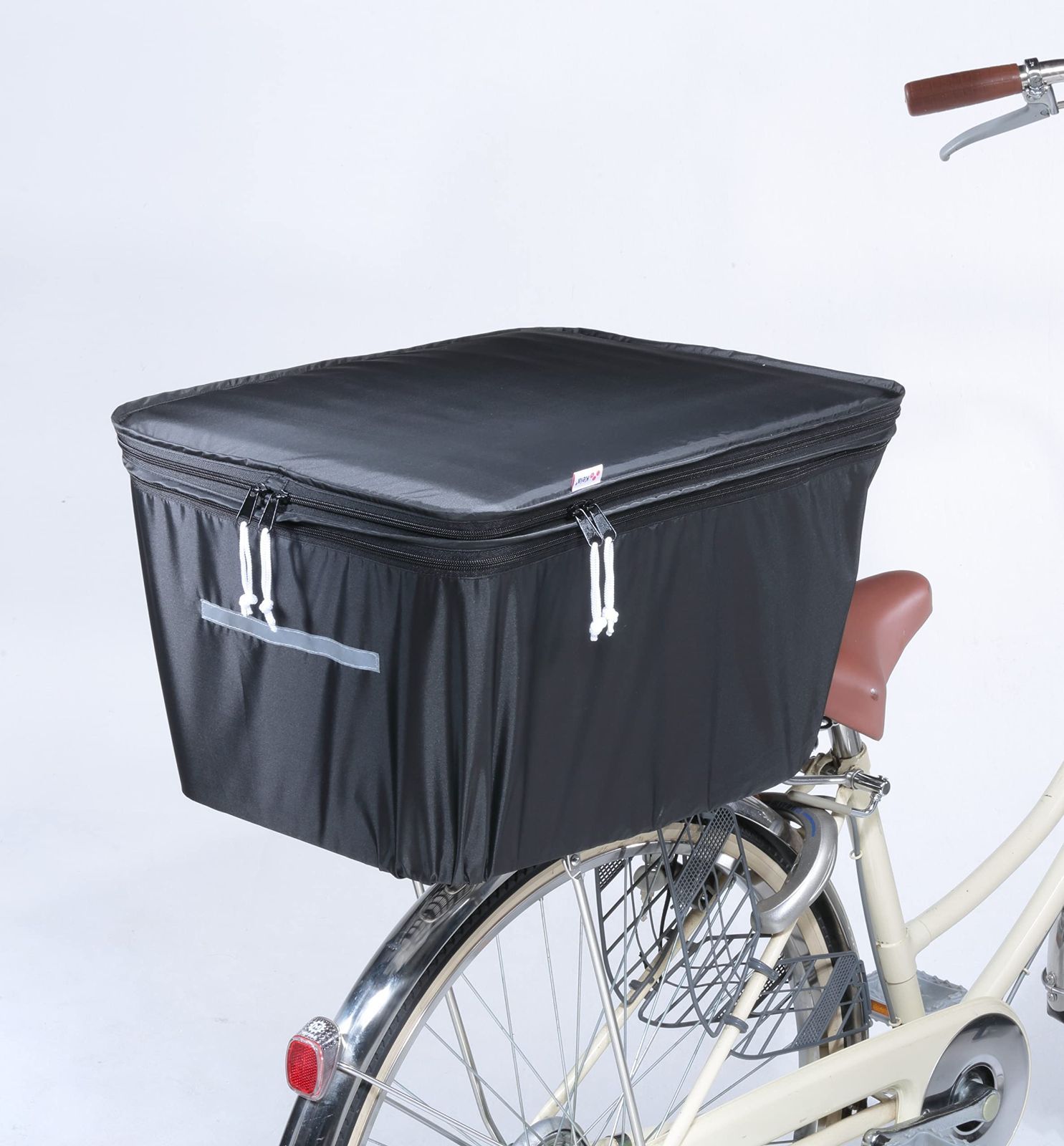 【特価】川住製作所(Kawasumi Seisakusyo) 自転車 2段式後カゴカバー 大型カゴ対応 KWR-210BK ブラック