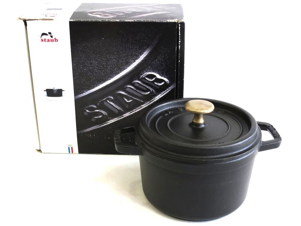 226145 staub ストウブ 鍋 ピコ ココット ラウンド 16cm 廃盤 黒