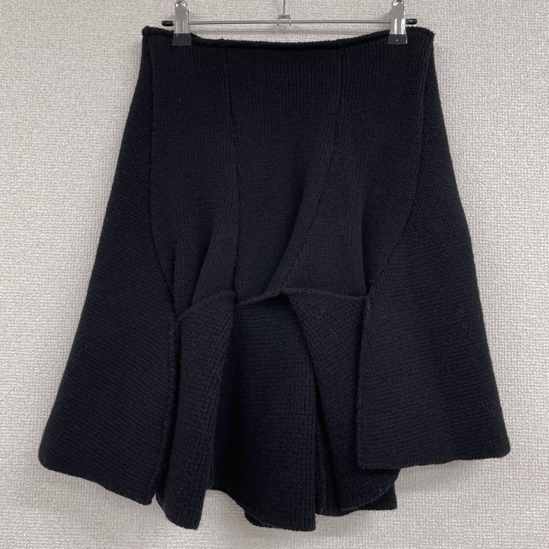 BOTTEGA VENETA ボッテガヴェネタ 2021 フ スカート 変形 フリル イタリア製 ウール 黒 S