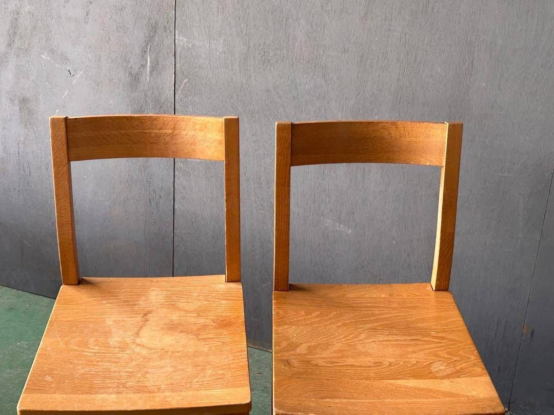 良品計画　オーク材　無垢材　シンプル　ナチュラル　ウッドチェア 2脚セット　SZ 良品計画オーク材無垢材シンプルナチュラルウッドチェア 2脚セットSZ
