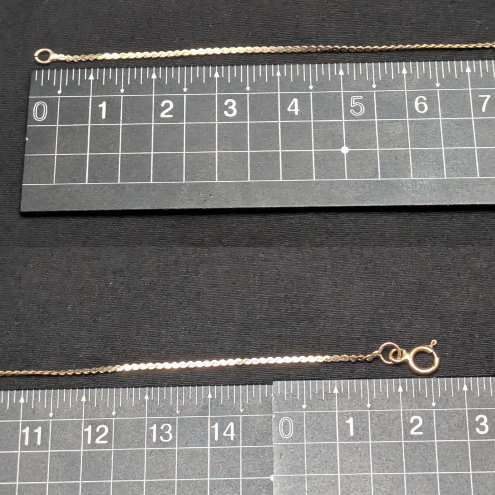 14K 刻印 イエローゴールド サーペンタイン フラット スネーク