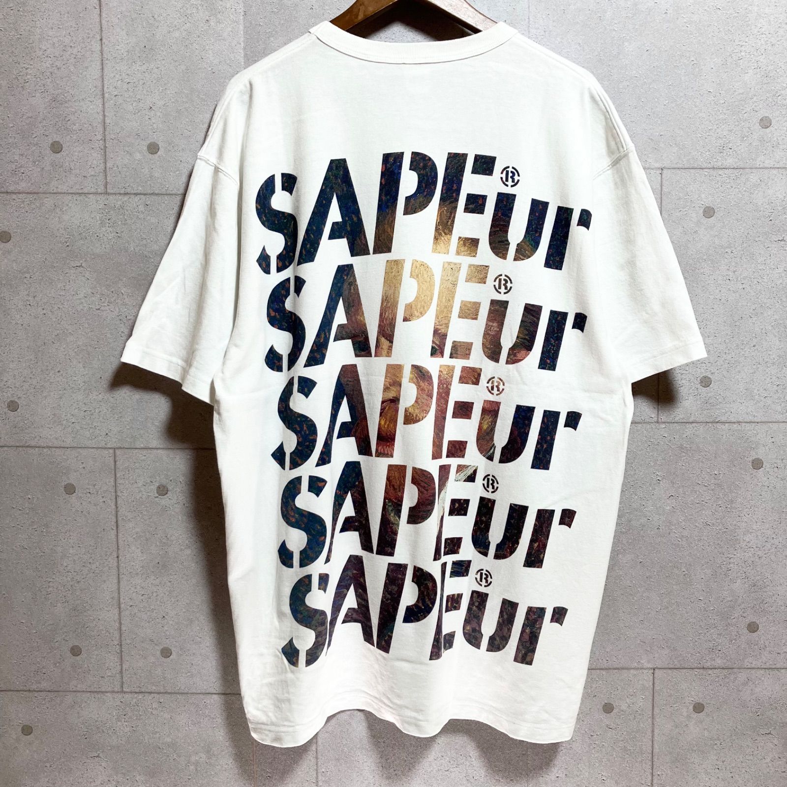 SAPEur サプール ゴッホ ロゴ Tシャツ 半袖 トップス XL