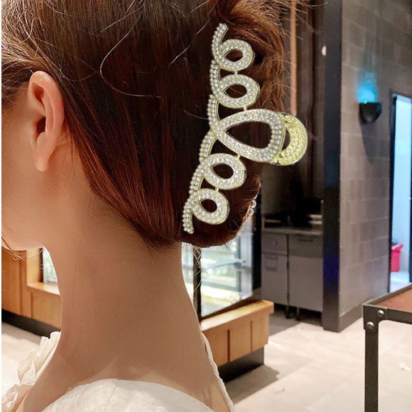 ヘアクリップ 髪飾り 韓国ヘアアクセサリー バンスクリップ ファッション レース パール ダイア 高級人気 可愛い 最新オシャレ