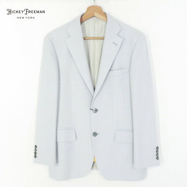 75 OFF ヒッキーフリーマン Hickey Freeman ジャケット AB7 MJK1579 3Lサイズ ライトラベンダーブルー メンズ テーラードジャケット ウール×シルク デルフィーノ生地 ブレザー 秋冬 052-02F