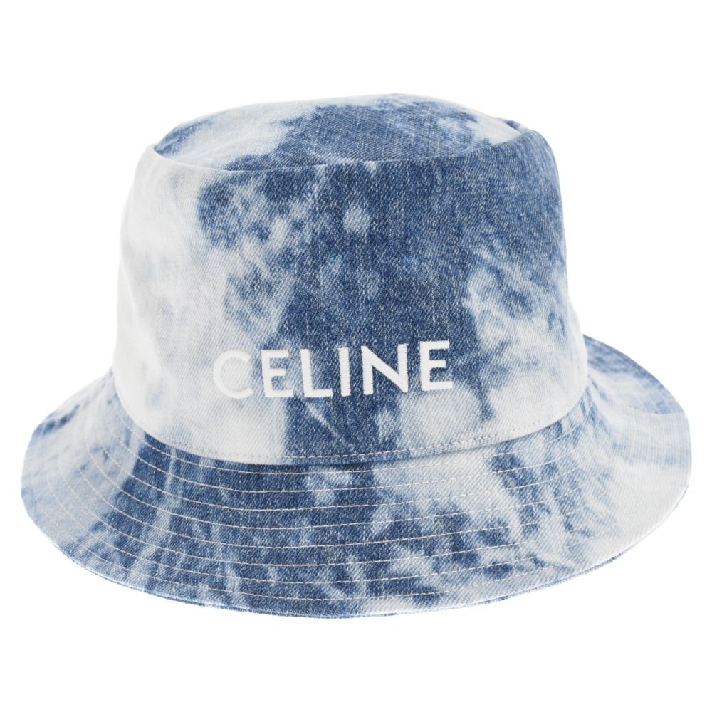 CELINE (セリーヌ) 23SS EMBROIDERED BUCKET HAT IN INK BLEACH DENIM