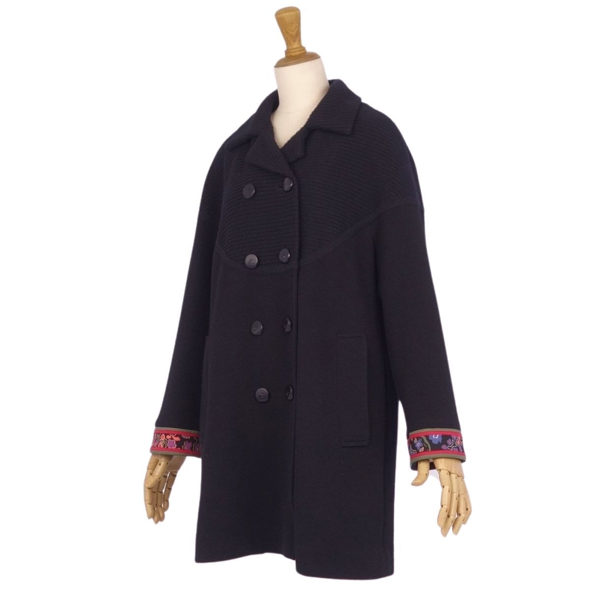 レオナール カシミヤ混 刺繍 ニット ky119 レオナール