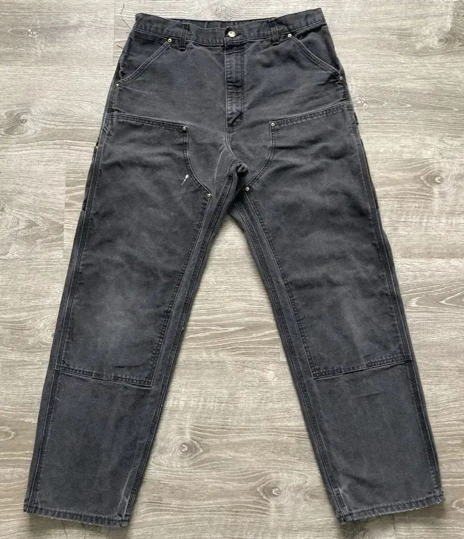 ヴィンテージ Carhartt カーハート ダブルニー 黒 36