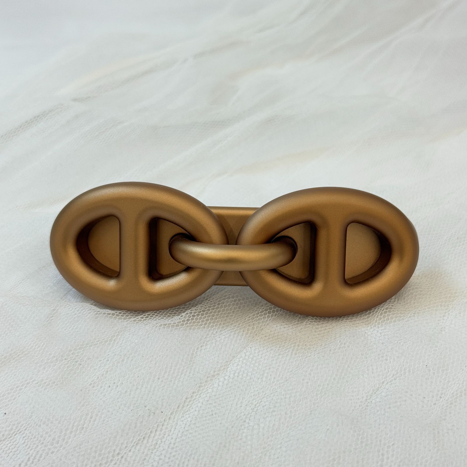 エルメス トリ マイヨン GM マットゴールド バレッタ シェーヌダンクル