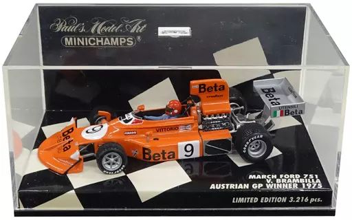 絶版本体美品ミニチャンプス 1／43 マーチ Ford 751-761 逆6輪
