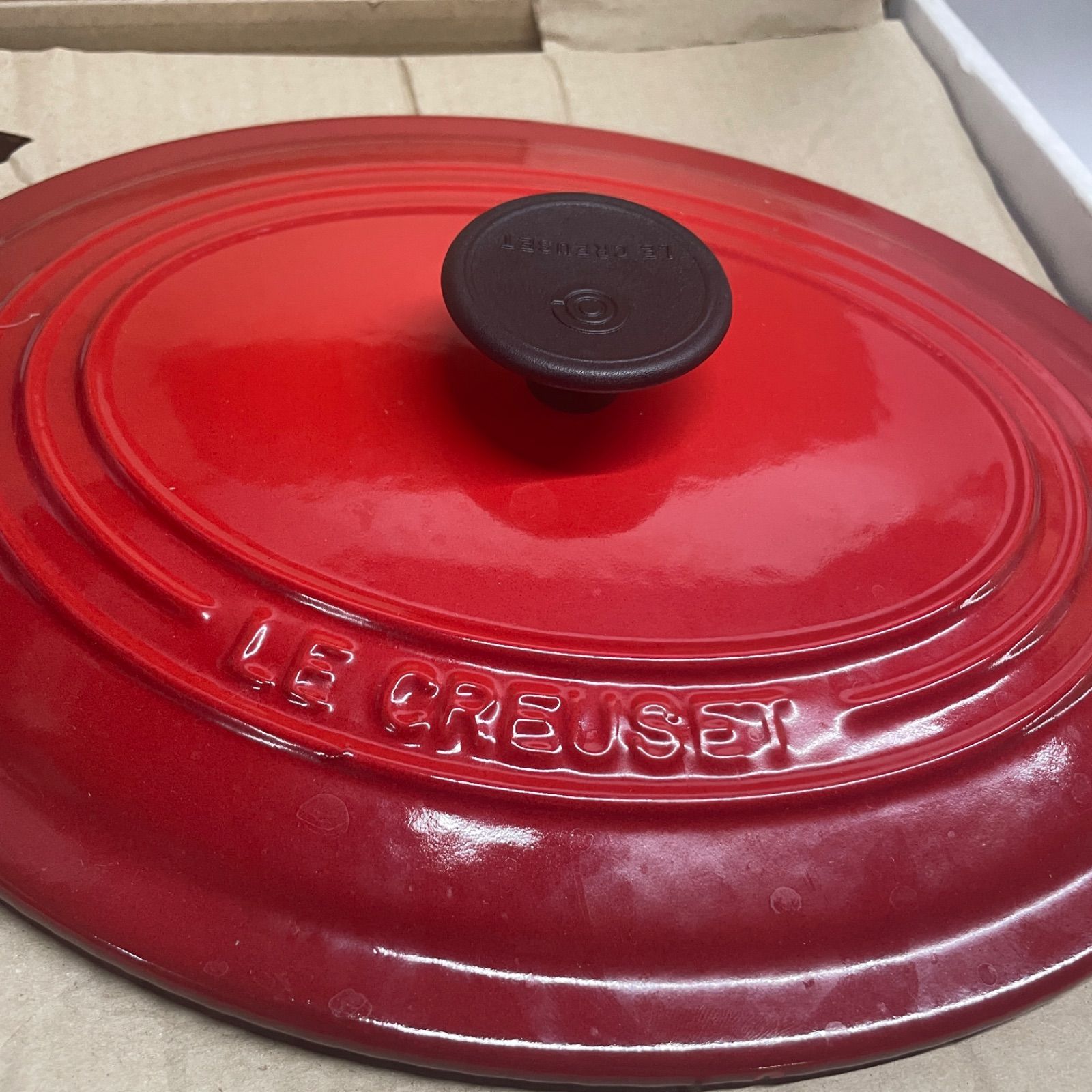 ◇ Le Creuset ココット オーバル 25cm チェリーレッド 【キズ・シミ