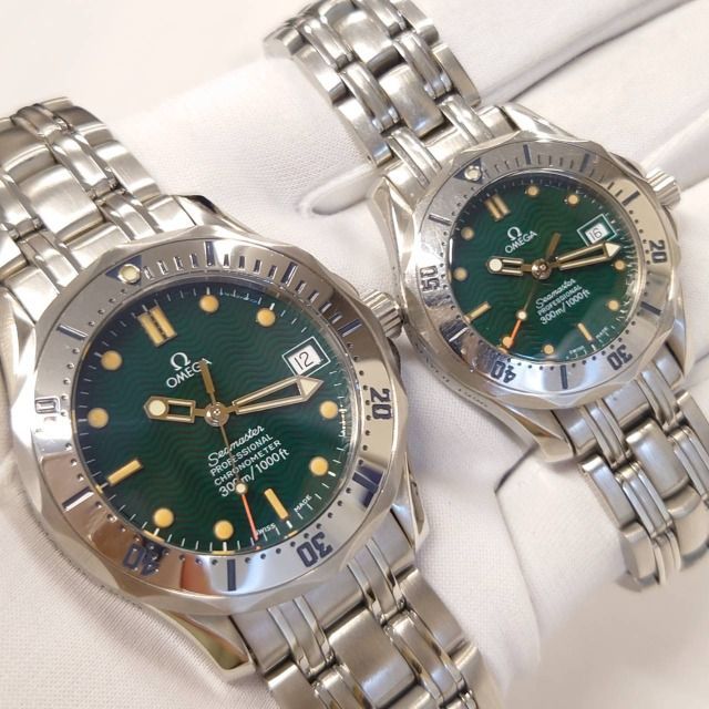 ペア OMEGA オメガ シーマスター ジャックマイヨール1996 2553.41 2584.41 SEA MASTER JACQUES MAYOL  1000本限定 3000本限定 ペア 腕時計 - メルカリ