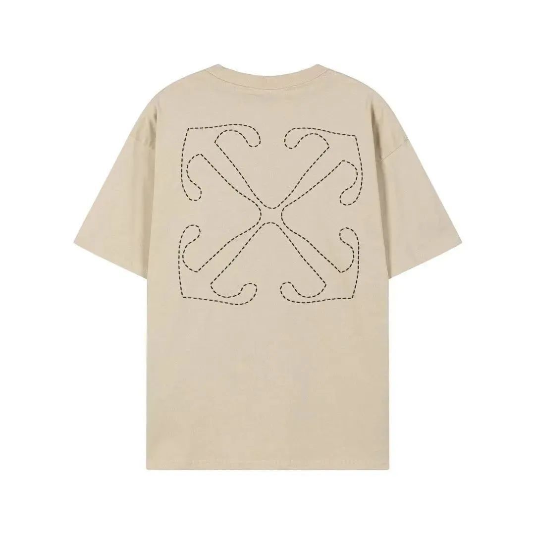 Off White 新作 刺繍アロー ルーズ半袖Tシャツ