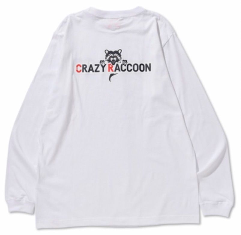 Crazy Raccoon ロングスリーブ Tシャツ ロンT 白 L - メルカリ