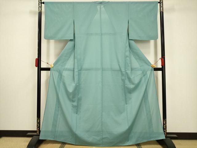 平和屋着物 夏物 色無地 絽 白群色 洗える着物 AABA5705sx