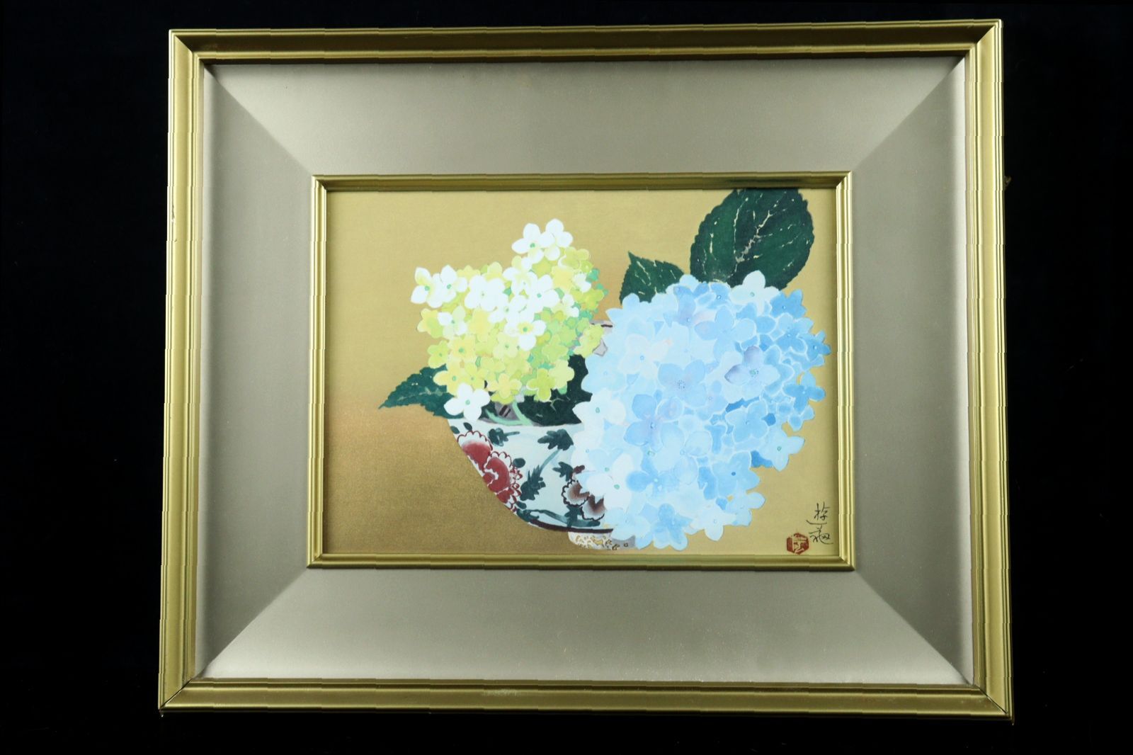 小倉遊亀 「咲きこぼれる」木版画 266/300 共シール 直筆サイン 古美術