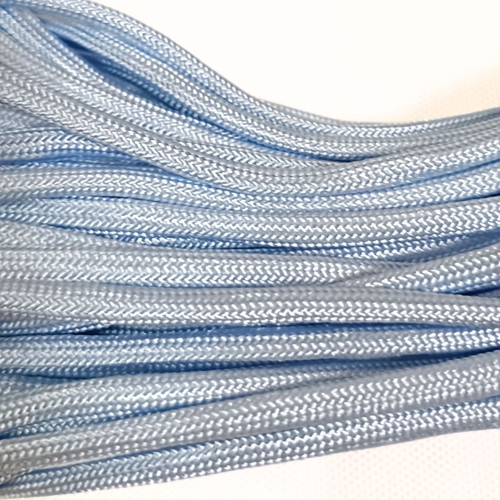 送料無料】パラコード 30m 4mm 7芯 アイスブルー×メタリック