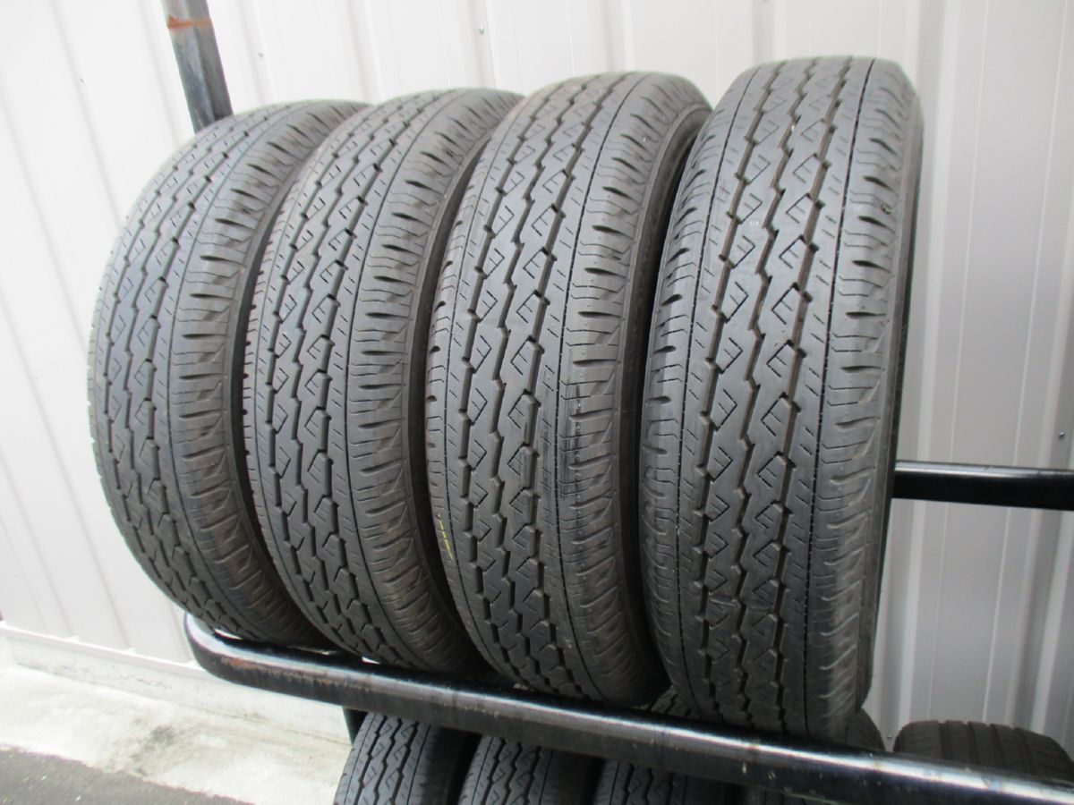 165R13 LT 6PR ブリヂストン V600 製 4本 T59250801 インボイス領収書発行