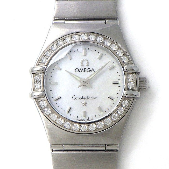 オメガ OMEGA 腕時計 コンステレーション 1466.71.00 夜光インデックス 夜光針 ダイヤベゼル ホワイトシェル文字盤 SS クオーツアナログ