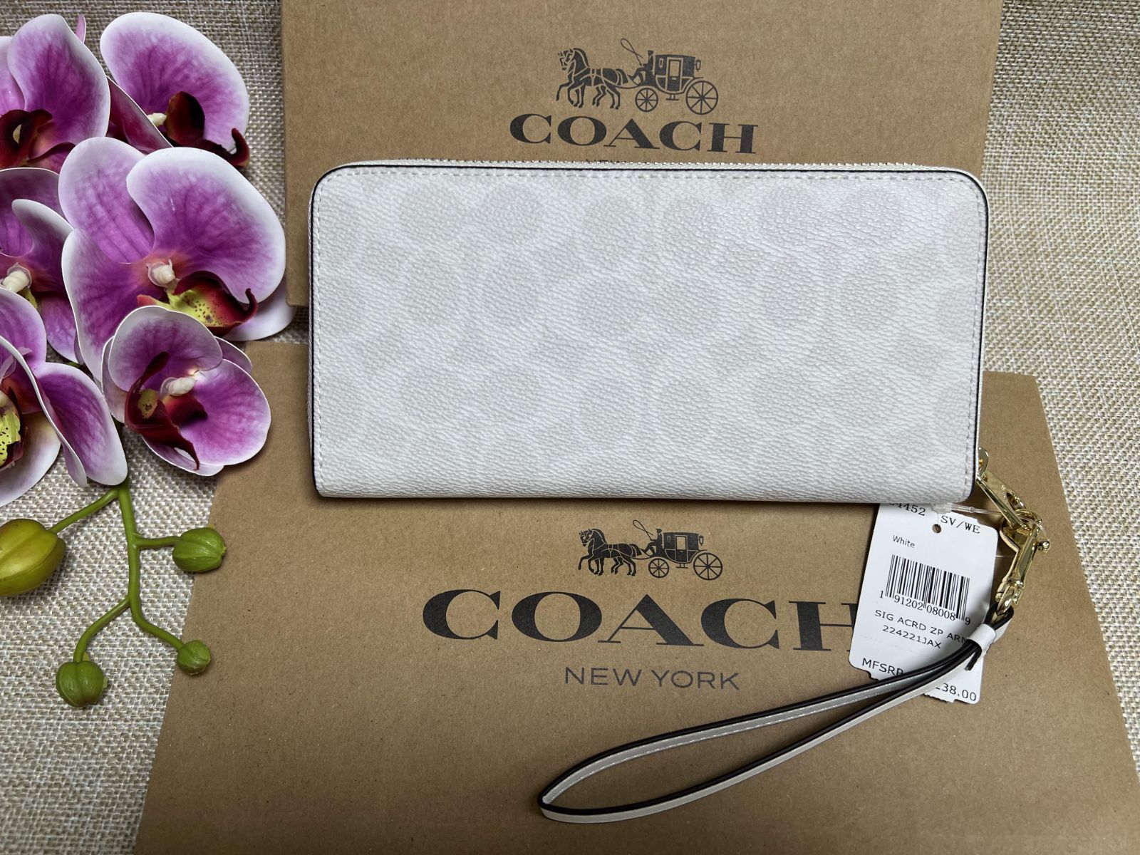 COACH 財布 コーチ 長財布 ジップ ウォレット ファスナー ラウンド