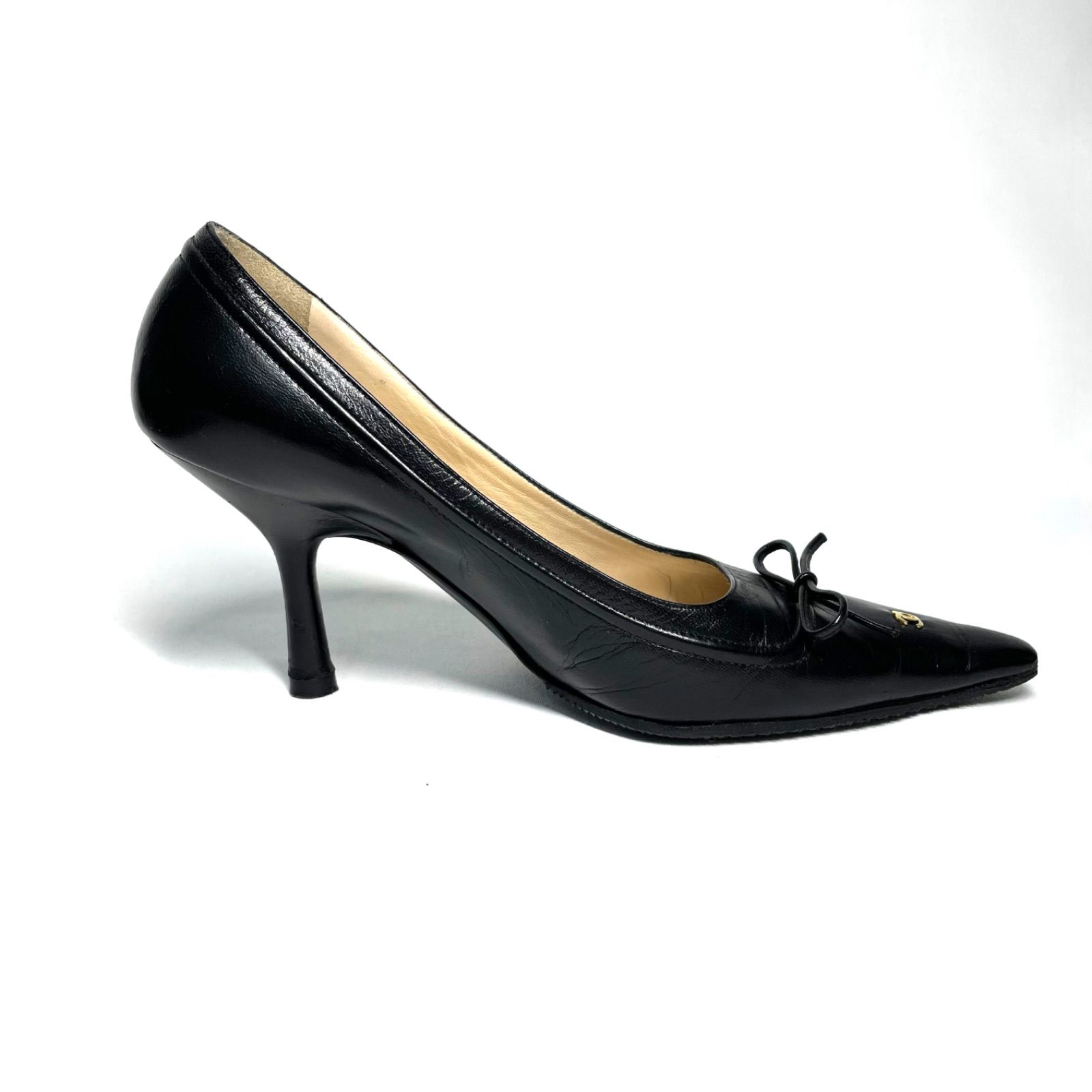 CHANEL シャネル ココマーク パンプス ヒール ブラック 表記サイズ 35