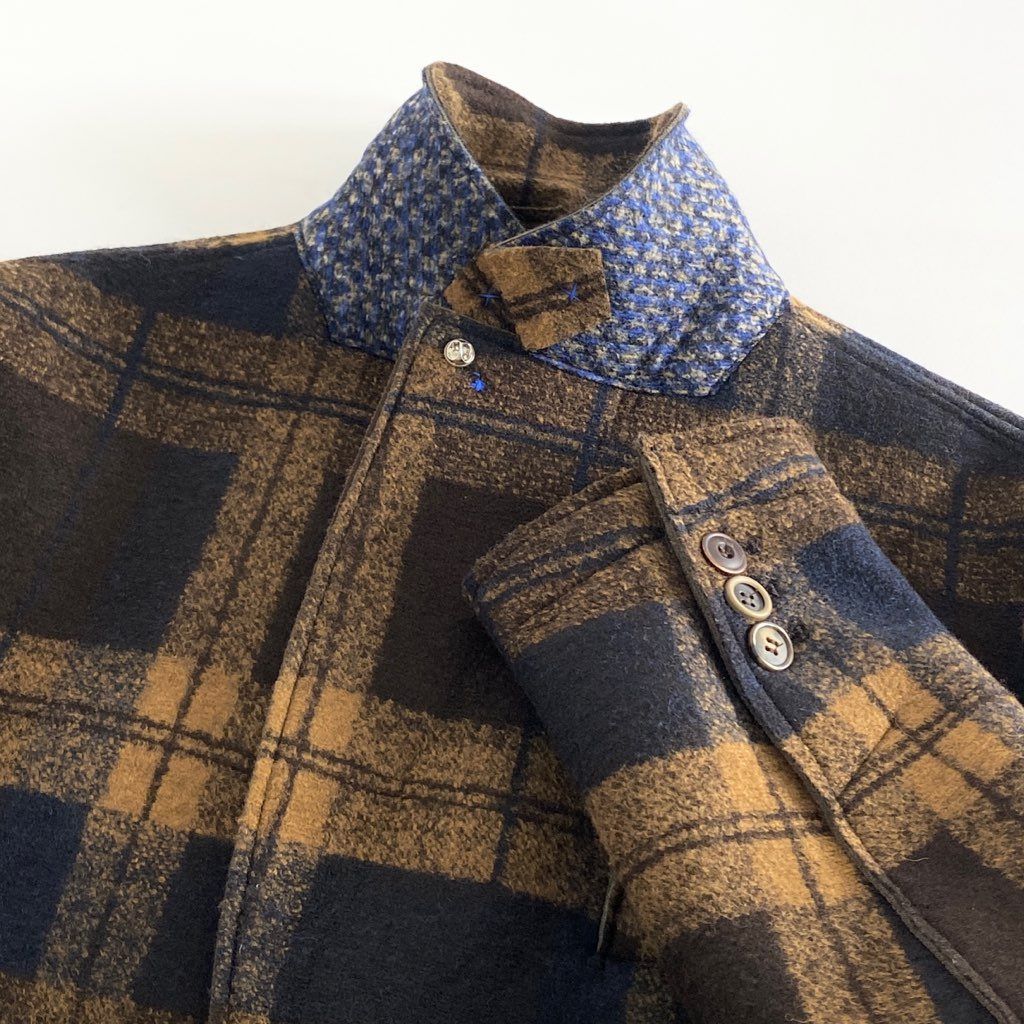 45h7【イタリア製】BOB ボブ ボンディングメルトン チェスターコート