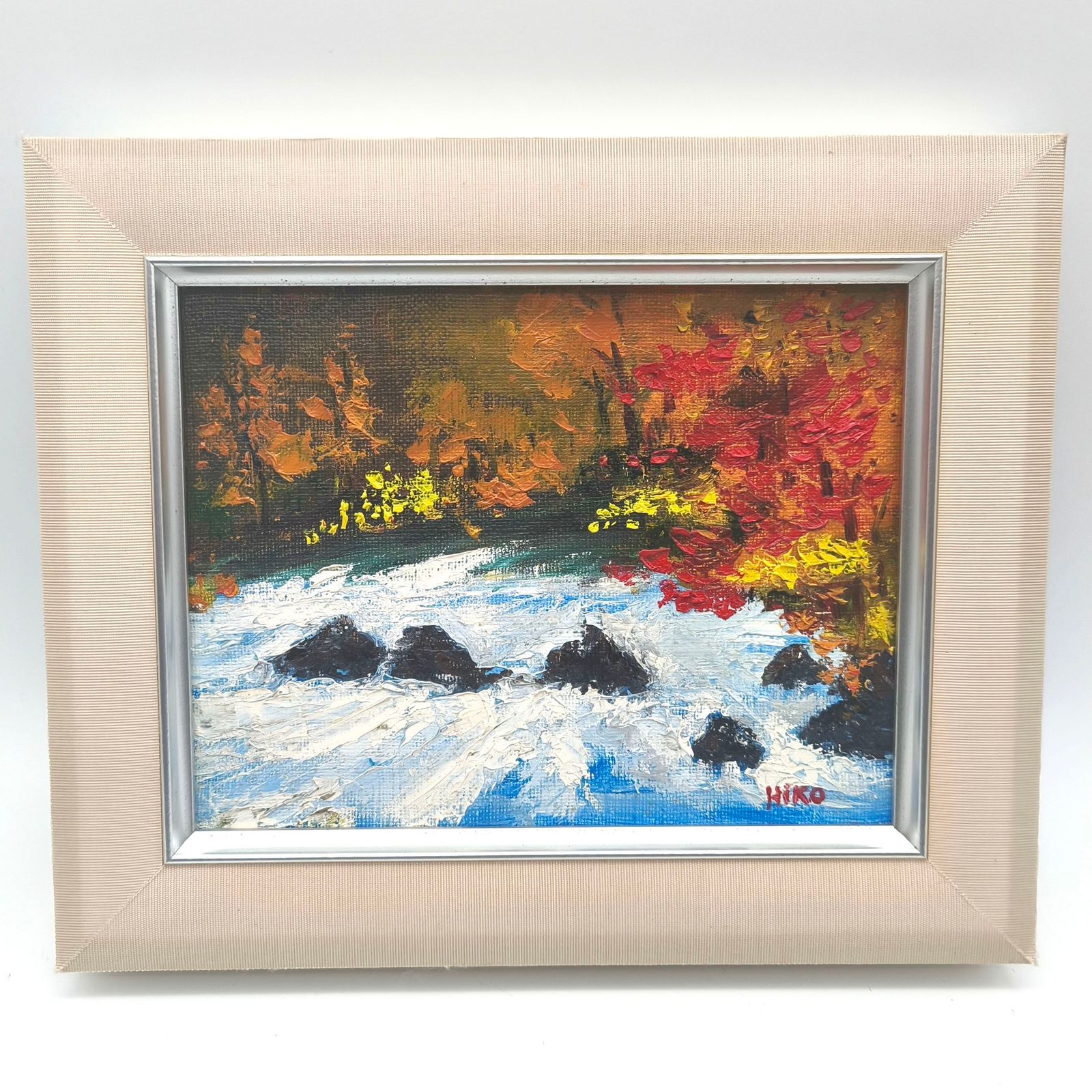岩倉三喜生「道庁」油絵・F0号 絵画買取・販売の小竹美術