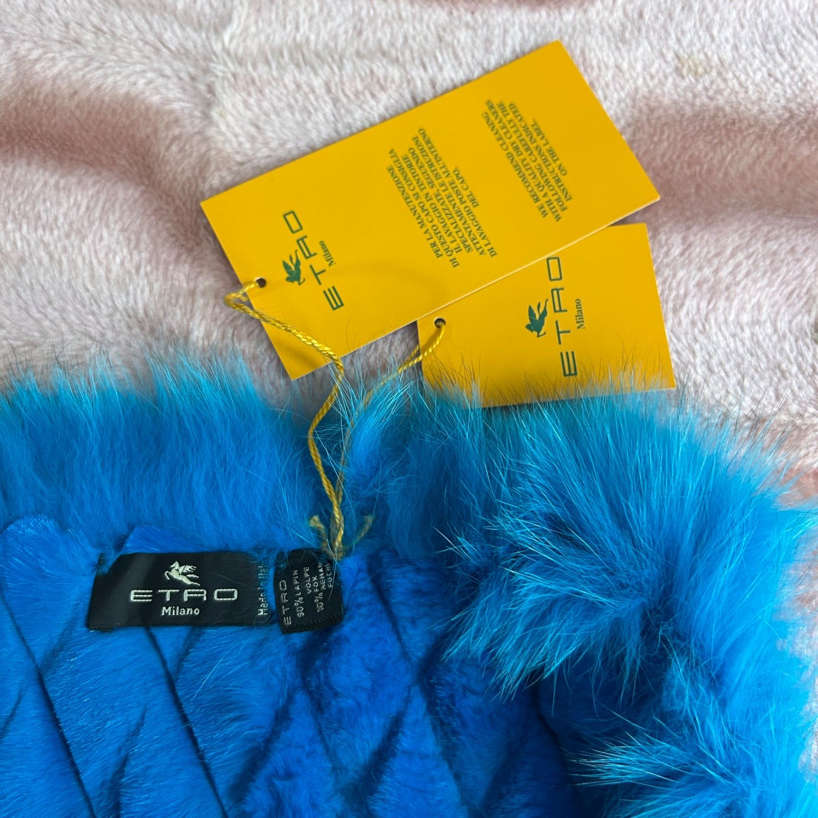 ETRO エトロ マフラー リアルファー ラビット フォックス - メルカリ