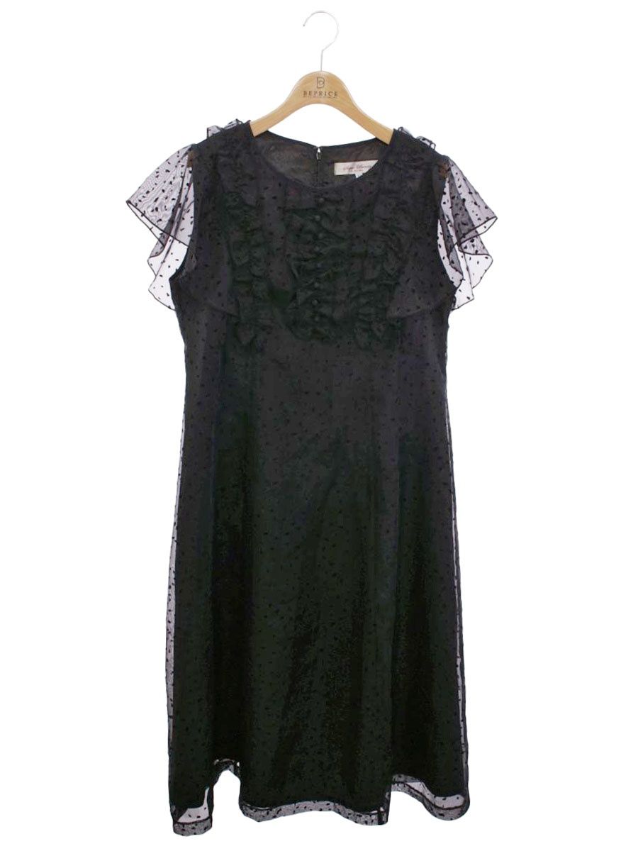 スーパービューティー ワンピース 42 ブラック フリル レース