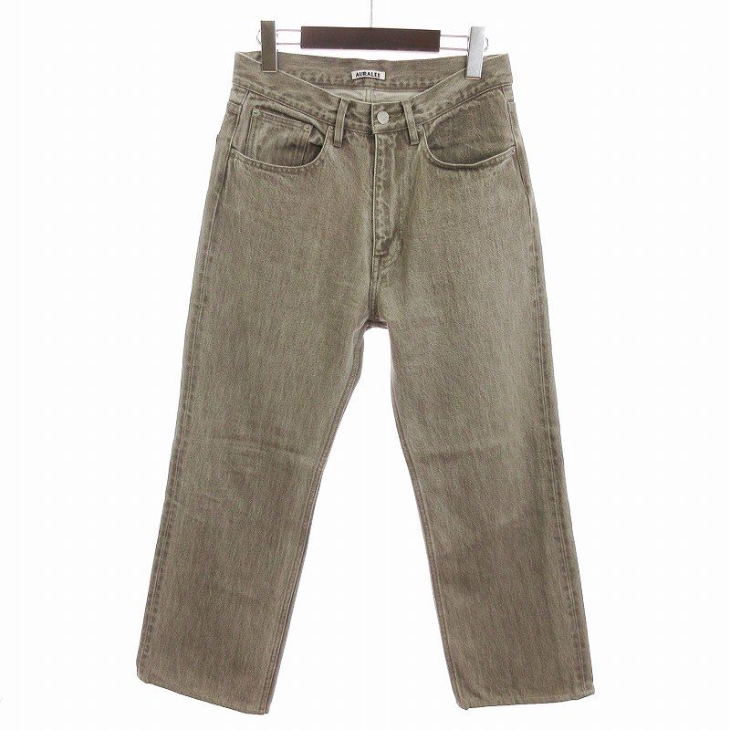 オーラリー AURALEE HARD TWIST FADED BROWN DENIM 5P PANTS A22SP01MD