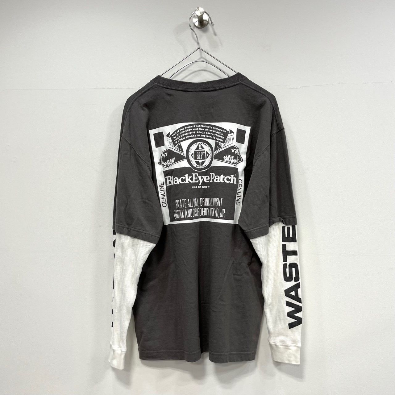 BLACK EYE PATCH×WASTED YOUTH ロンT / L wasted youth × black