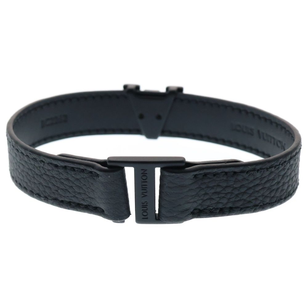 ルイヴィトン LVロゴ レザーブレスレット モノグラム & レザー