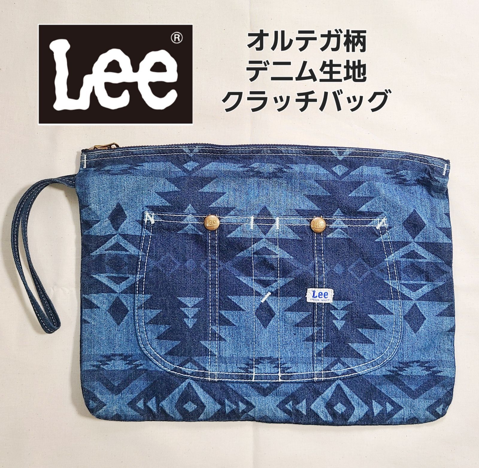 Lee クラッチバッグ オルテガ柄 デニム - メルカリ