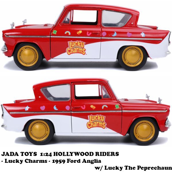 ミニカー 1959 Ford Anglia w/ Lucky The Peprechaun Amazon | 1:24 LUCKY CHARMS 1959 Ford Anglia w/Lucky The