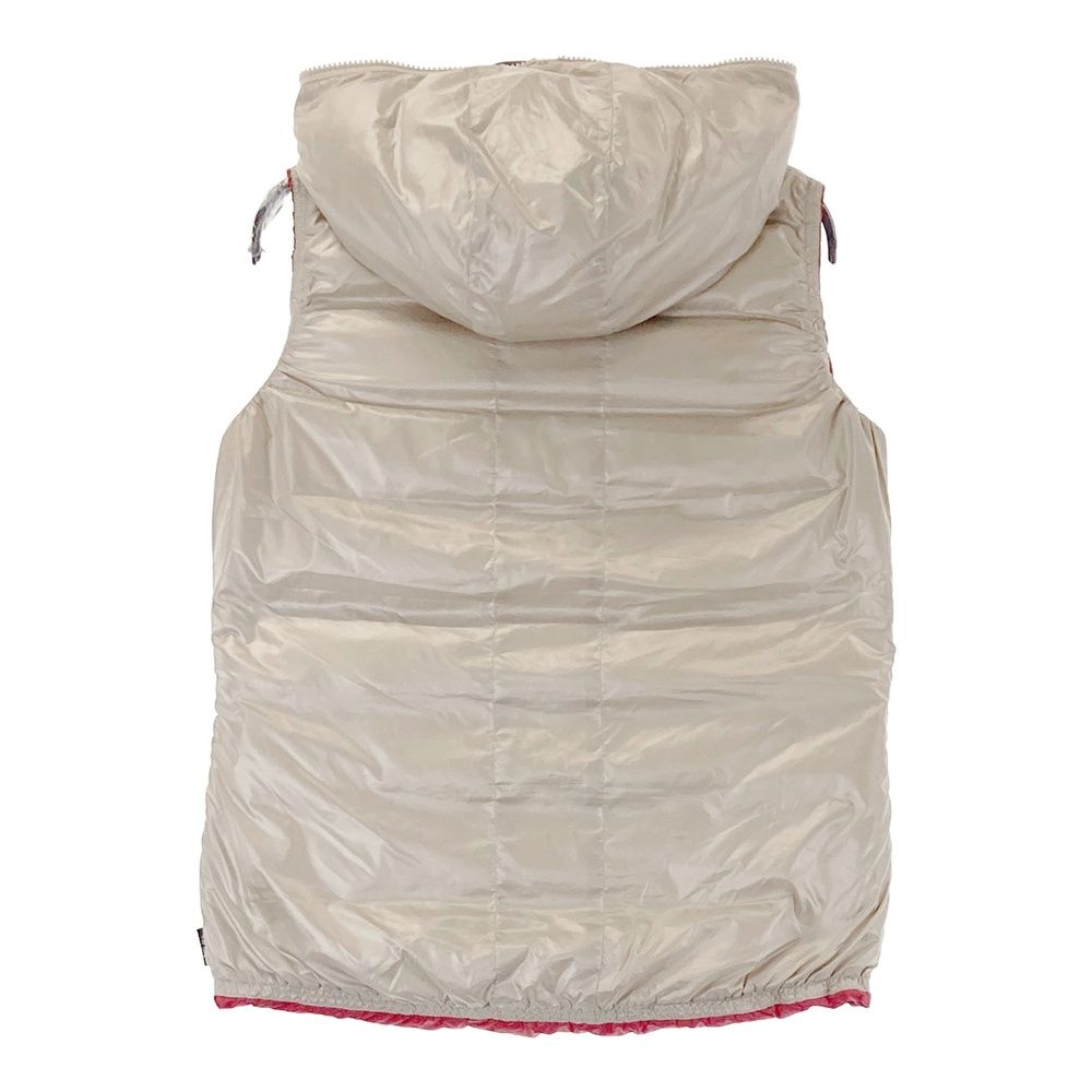 サイズ 2 DANCE WITH DRAGON ダンスウィズドラゴン リバーシブル フード付 ダウンベスト ベージュ系 240101483849 ゴルフウェア レディース ストスト