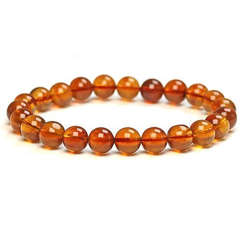 K1548〕約8-8.5mm 天然ブルーアンバー 琥珀 ブレスレット 【ランダム