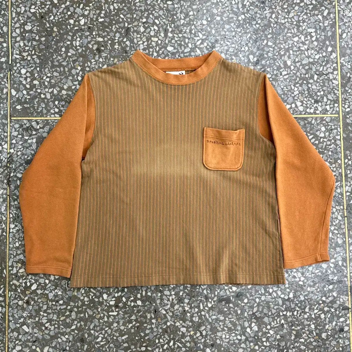 ハイ スポーティング 歯車 ストライプ 長袖 Tシャツ M