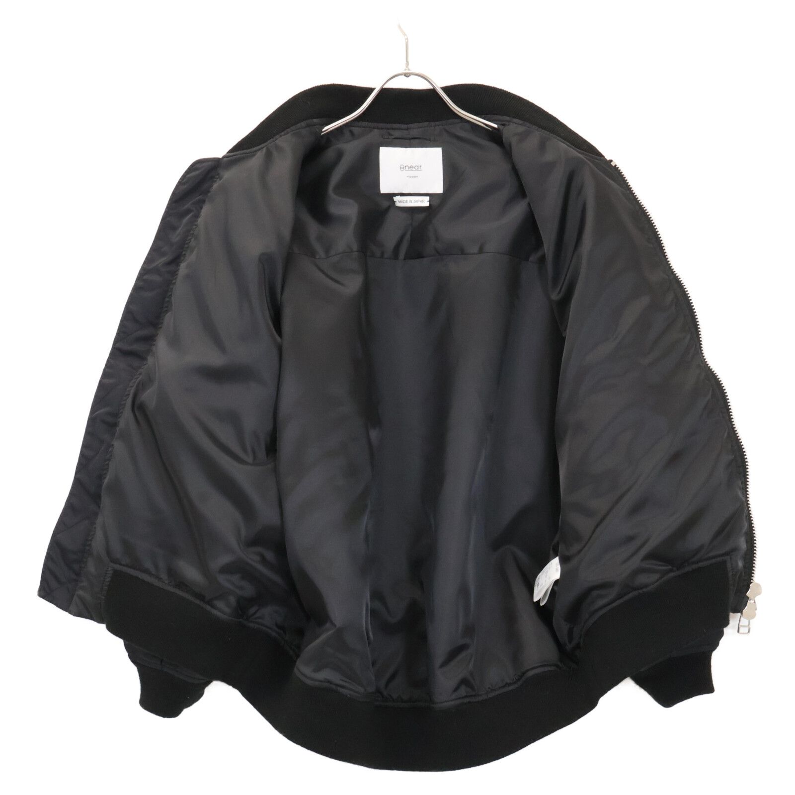 near .nippon MA-1ブラック ジャケット near.nippon ニアーニッポン 525-2425 ﾌﾞﾗｯｸ ﾅｲﾛﾝ MA-1 ﾌﾞﾙｿﾞﾝ 表記