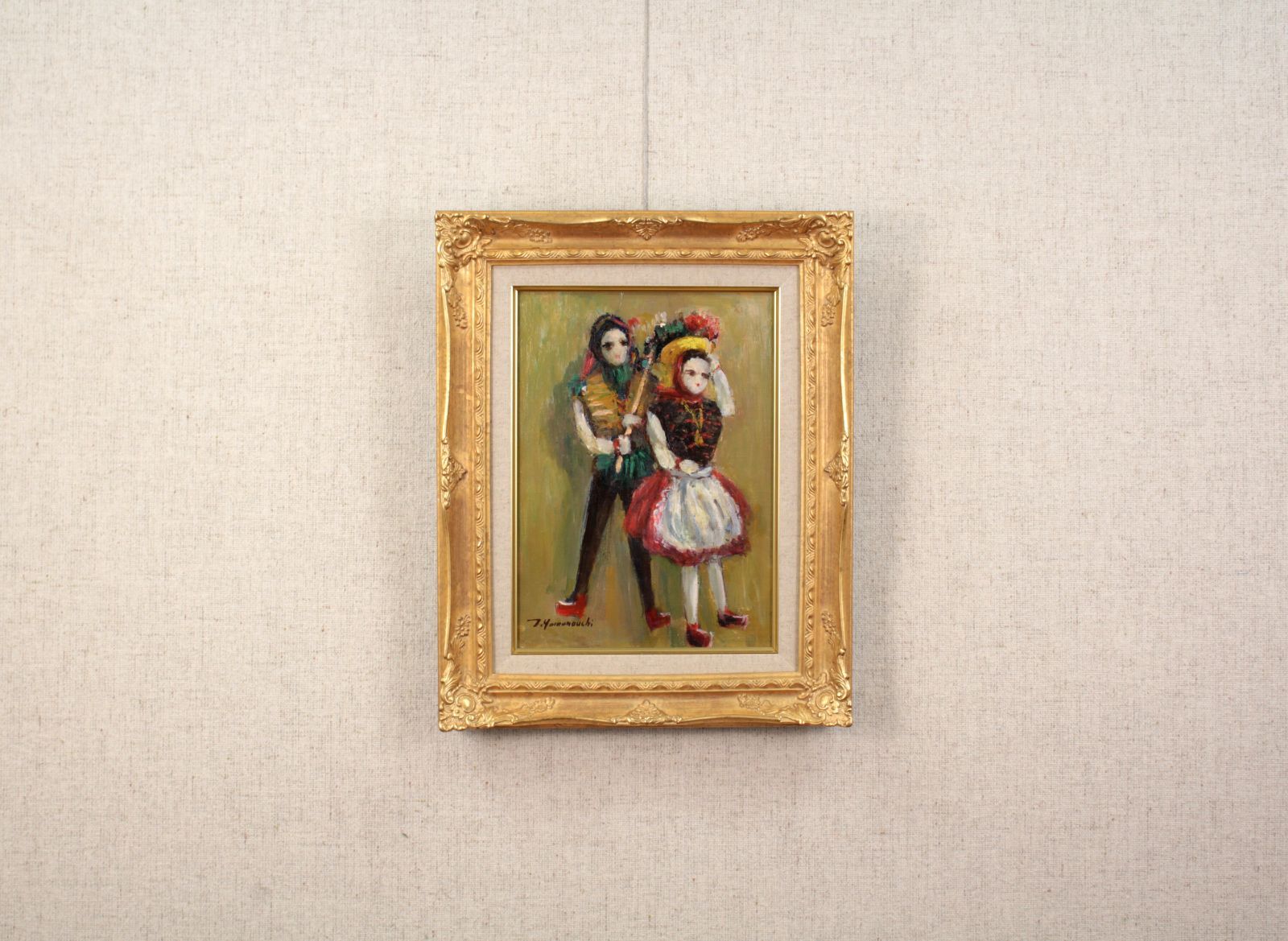 山内豊喜『人形』油彩画【真作保証】 絵画 山内豊喜『人形』油彩画【真作保証】 絵画 - メルカリ