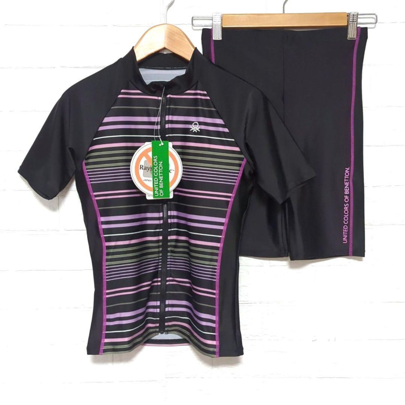 新品♪2点ベネトン 9M レディース フィットネス水着２点セットBL＆OG 楽天市場】ベネトン BENETTON レディース タンキニフィットネス