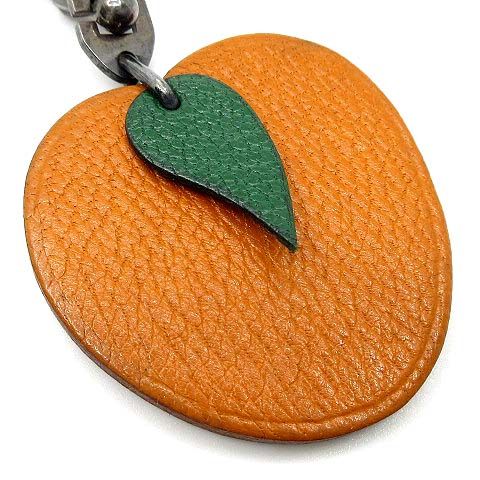 エルメス HERMES フルーツ チャーム キーホルダー アプリコット