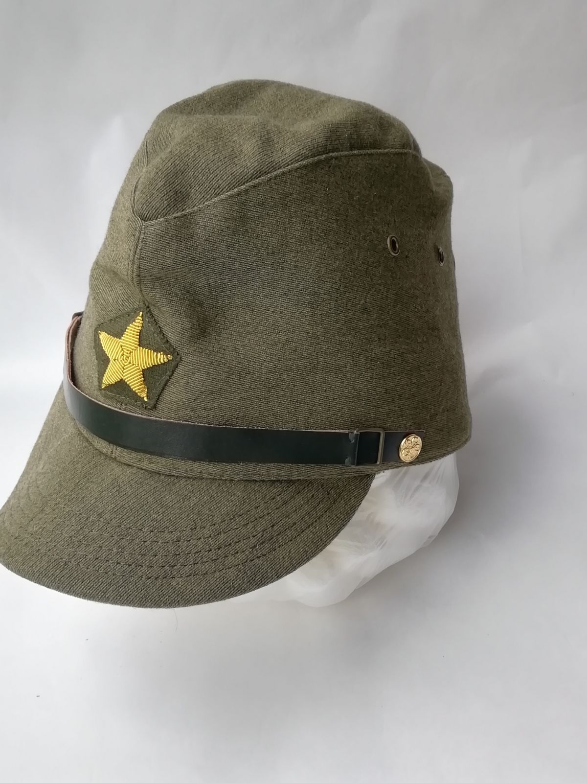 旧日本陸軍 略帽 日除け垂れ無し◇レプリカ 戦闘帽 軍帽 太平洋