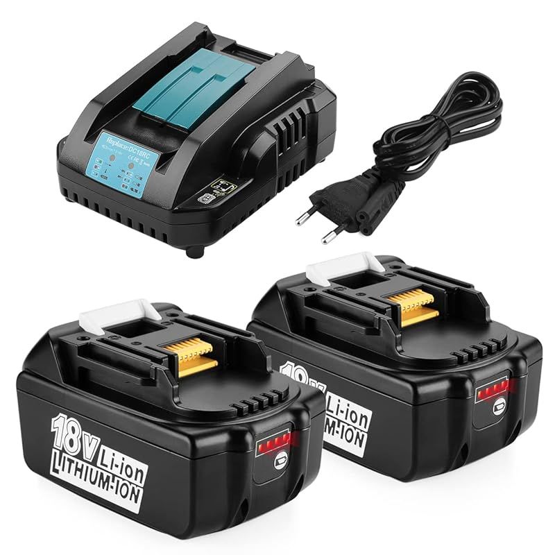 Ehomtikk 互換マキタ 18v バッテリー bl1860b DC18RC 充電器 マキタ 14.4v-18v バッテリー bl1830 bl1860 bl1860b bl1890bなど対応 1