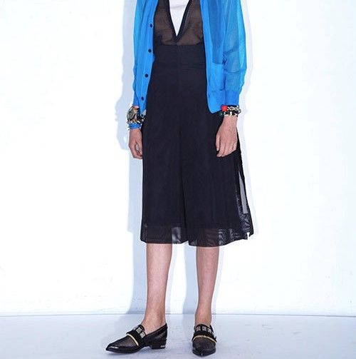 TOGA PULLA トーガ プルラ 16SS 日本製 フリンジ付き ハイウエスト  