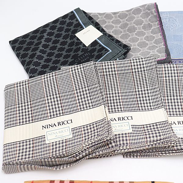 正規まとめ 10点 バーバリー セリーヌ等 ハンカチ 10点まとめて 大量セット 2000000 NSK SMZ