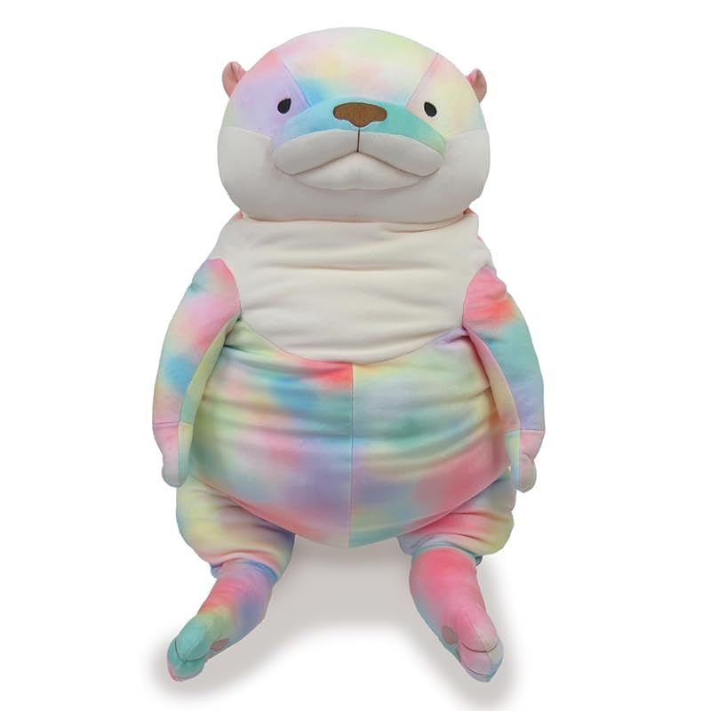 シナダグローバル もちシリーズ もちかわうそ レインボー XL 35×35×50cm ぬいぐるみ カワウソ アニマル MOKW-0900R 0