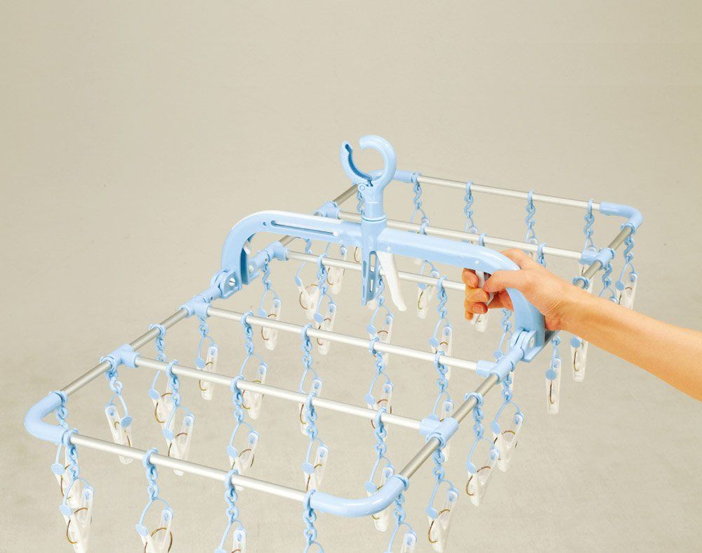 新着商品 ツウィンモール シャインライフ 横もちアルミハンガー 40ピンチ ブルー SL-01